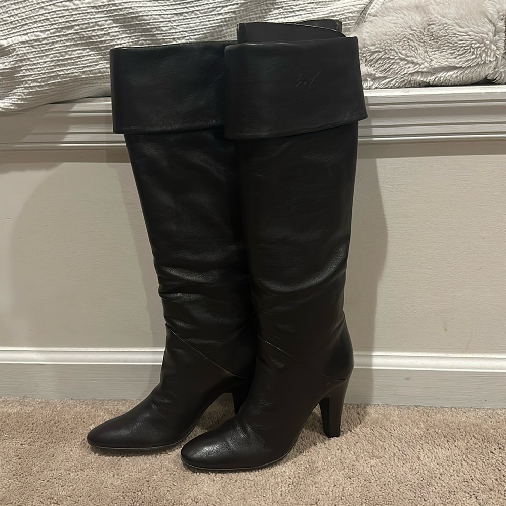 Giuseppe Zanotti leather knee high boots.